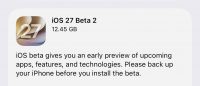 Вышла iOS 27 beta 2 для разработчиков