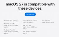 Новая macOS 27 Golden Gate не поддерживает Mac с процессорами Intel